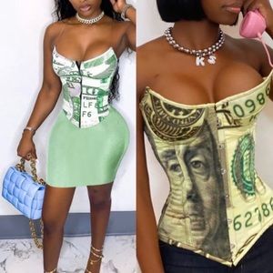 Benjamin Franklin Money Corset Bustier